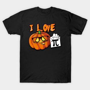 I Love Pumpkin Pi Nerdy Halloween T-Shirt T-Shirt